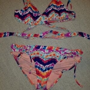 Tie dye bikini bathing suit